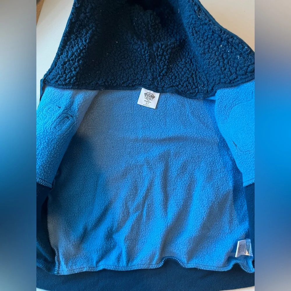 Paw Patrol Chase Zip Up Hoodie Jacket Toddler Boy - Size 3T - Blue Grey - Picture 4 of 7